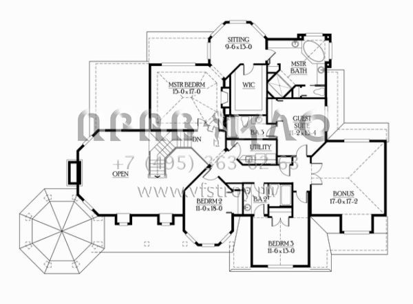 Проект двухэтажного дома с гаражом на три и более машин в скандинавском стиле S5-374 (341-00018)