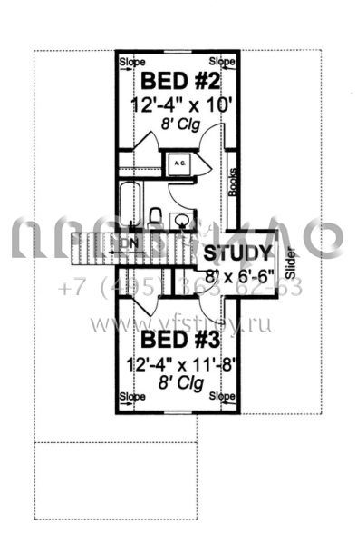 Проект двухэтажного дома без гаража в современном стиле S5-159 (4848-00108)