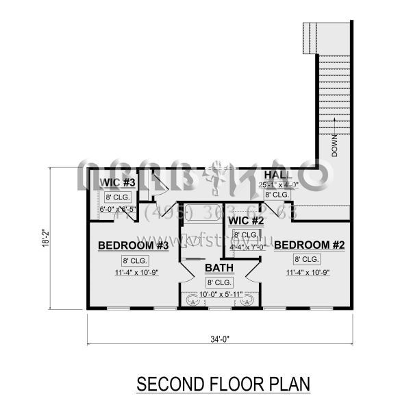 Проект двухэтажного дома с гаражом на три и более машин в современном стиле S5-273 (1958-00026)