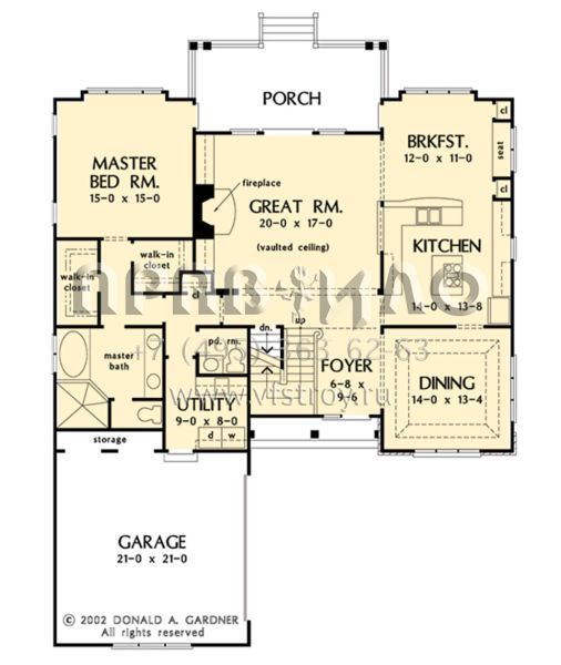 Проект двухэтажного дома с гаражом на две машины в стиле Ранчо S5-234 (2865-00339)
