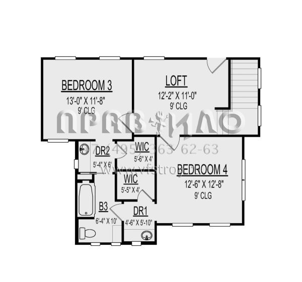 Проект двухэтажного дома с гаражом на две машины в английском стиле S5-287 (9300-00020)