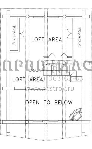 Проект двухэтажного дома без гаража в русском стиле S5-176 (039-00054)