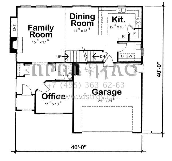 Проект двухэтажного дома с гаражом на две машины в английском стиле S5-214 (402-00932)