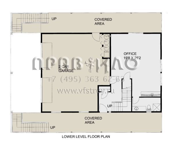 Проект двухэтажного дома с гаражом на две машины в стиле Шале S5-209 (039-00745)