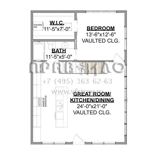 Проект одноэтажного дома без гаража в современном стиле S5-81 (1462-00033)