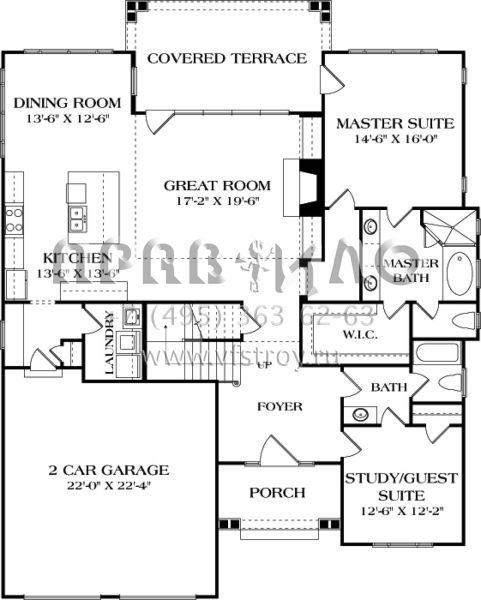 Проект двухэтажного дома с гаражом на две машины в современном стиле S5-234 (3323-00608)