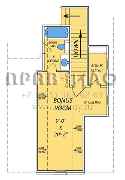 Проект одноэтажного дома с гаражом на две машины в стиле Ранчо S5-180 (9279-00009)