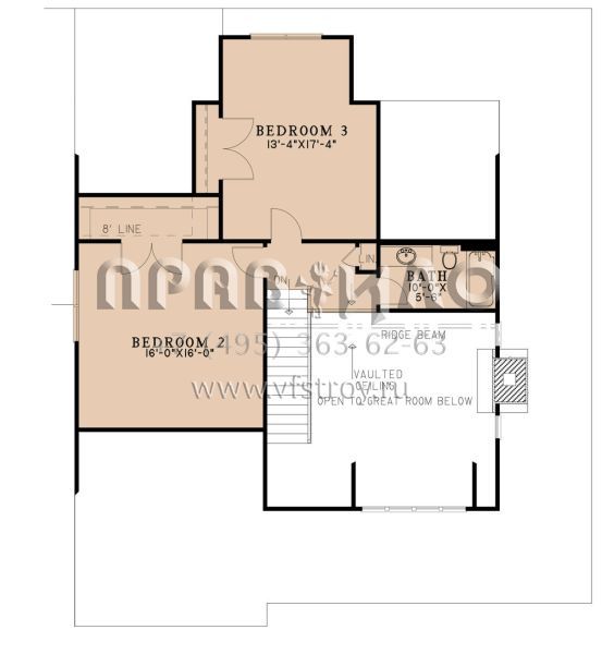 Проект двухэтажного дома с гаражом на две машины в американском стиле S5-212 (8318-00315)