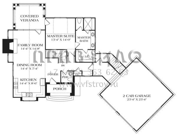 Проект одноэтажного дома с гаражом на две машины в современном стиле S5-175 (3323-00597)