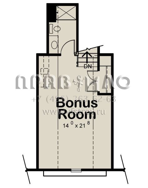 Проект одноэтажного дома с гаражом на две машины в стиле Ранчо S5-252 (402-01638)