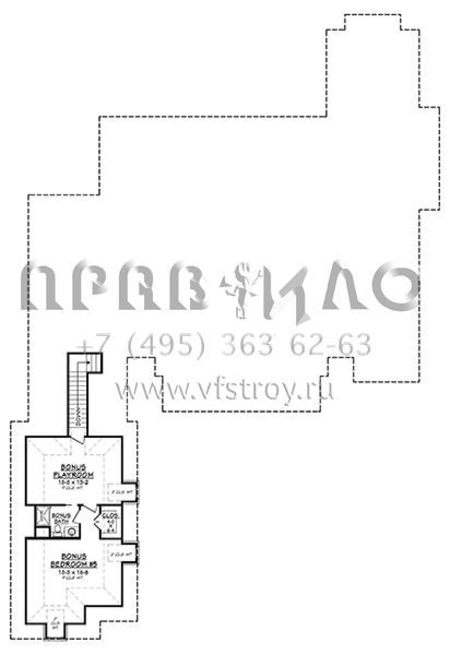 Проект двухэтажного дома с гаражом на три и более машин в английском стиле S5-312 (041-00129)