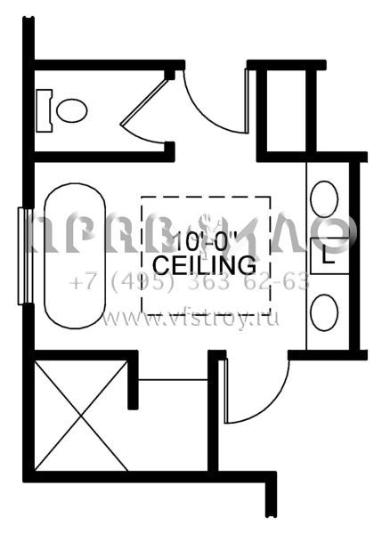 Проект двухэтажного дома с гаражом на три и более машин в стиле Райт S5-254 (402-01628)