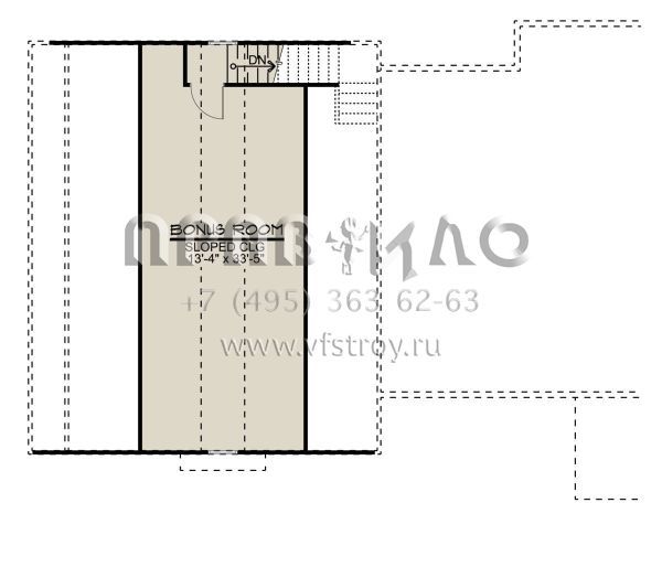 Проект одноэтажного дома с гаражом на две машины в американском стиле S5-177 (5032-00013)