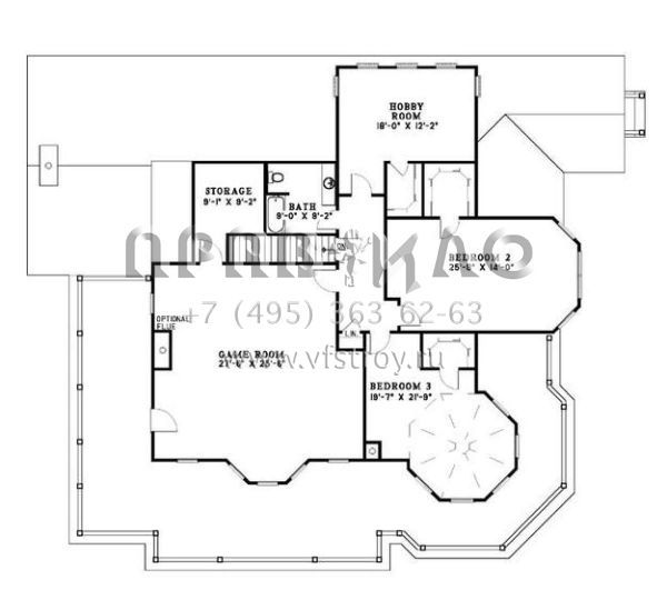 Проект трехэтажного дома с гаражом на две машины в английском стиле S5-580 (110-00343)