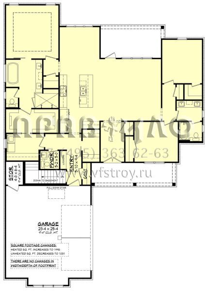 Проект одноэтажного дома с гаражом на две машины в современном стиле S5-186 (041-00325)