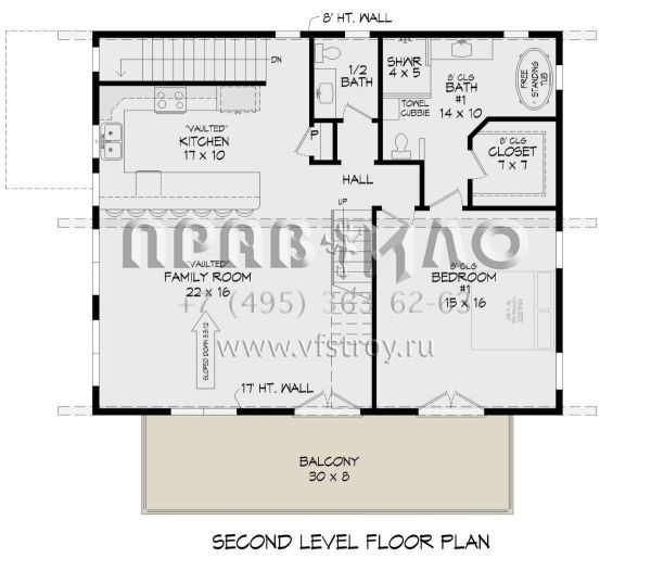 Проект трехэтажного дома с гаражом на две машины в современном стиле S5-204 (940-00590)