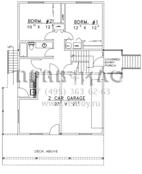 Проект трехэтажного дома с гаражом на две машины в современном стиле S5-165 (039-00351)