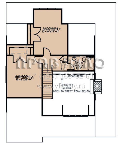 Проект двухэтажного дома с гаражом на две машины в стиле Шале S5-186 (8318-00185)