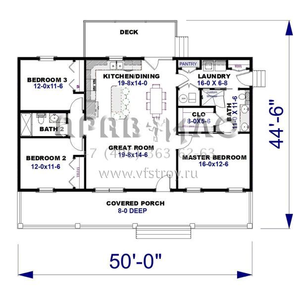 Проект одноэтажного дома без гаража в современном стиле S5-132 (1776-00131)