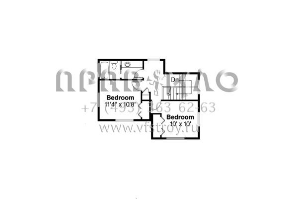 Проект двухэтажного дома с гаражом на две машины в стиле Райт S5-176 (035-00773)