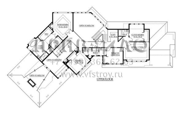 Проект двухэтажного дома с гаражом на три и более машин в стиле Шале S5-432 (341-00271)