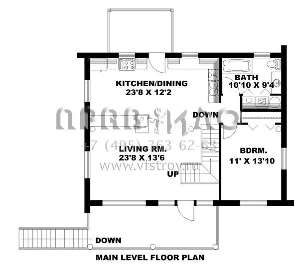Проект двухэтажного дома с гаражом на две машины в русском стиле S5-138 (039-00064)