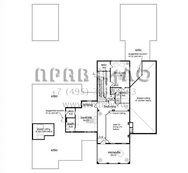 Проект одноэтажного дома с гаражом на три и более машин в прибрежном стиле S5-406 (048-00290)