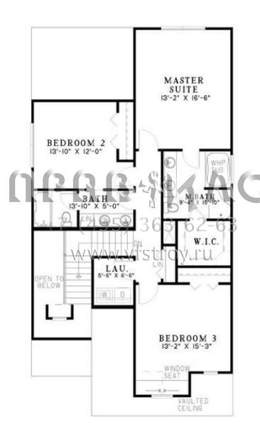 Проект двухэтажного дома с гаражом на две машины в стиле Ранчо S5-171 (110-00498)