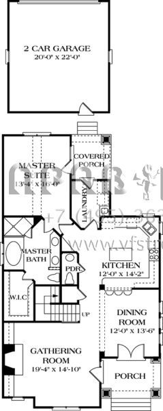 Проект двухэтажного дома с гаражом на две машины в американском стиле S5-195 (3323-00076)