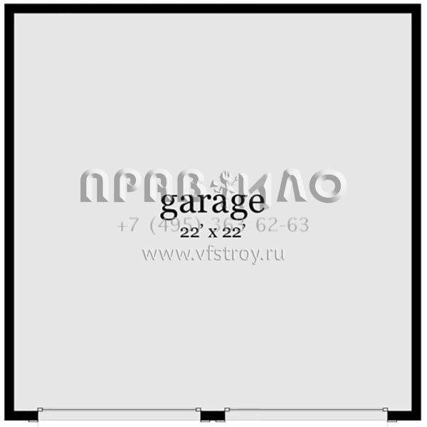 Проект двухэтажного дома с гаражом на две машины в стиле Ранчо S5-222 (028-00047)