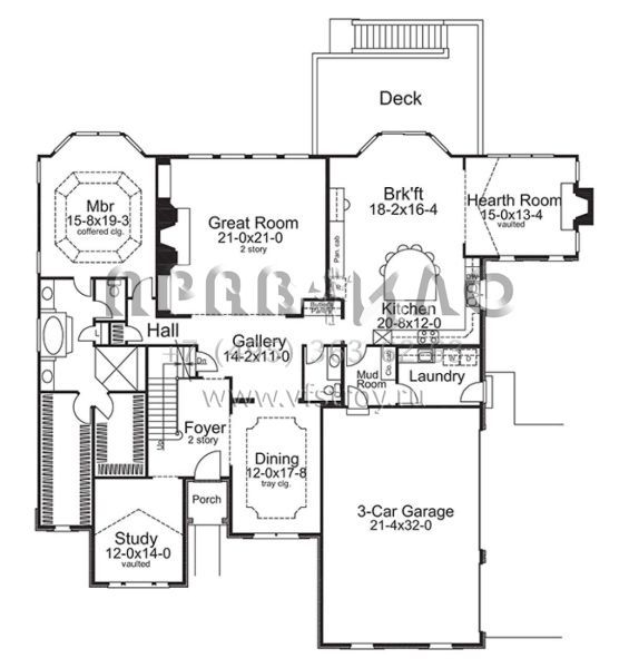 Проект двухэтажного дома с гаражом на три и более машин в современном стиле S5-410 (5633-00250)