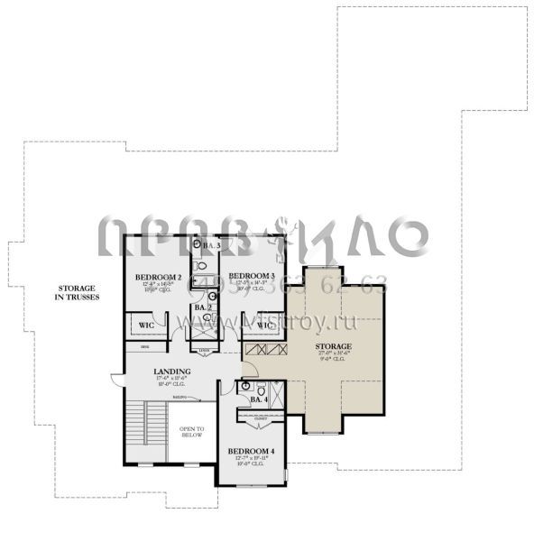 Проект двухэтажного дома с гаражом на две машины в английском стиле S5-488 (3978-00267)