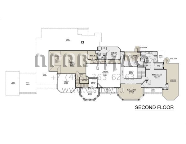 Проект двухэтажного дома с гаражом на три и более машин в английском стиле S5-617 (5445-00505)