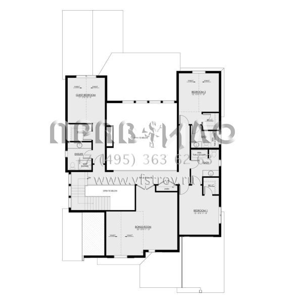 Проект двухэтажного дома с гаражом на две машины в английском стиле S5-348 (8937-00010)