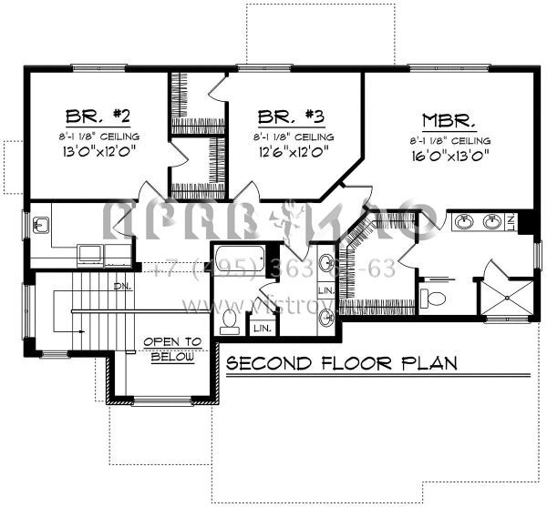 Проект двухэтажного дома с гаражом на три и более машин в английском стиле S5-216 (1020-00147)