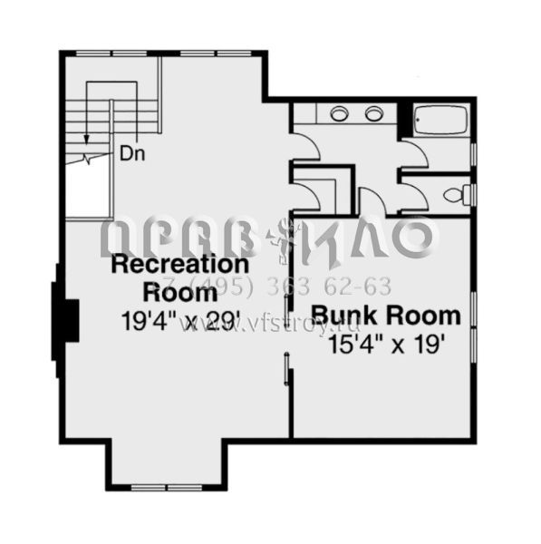 Проект двухэтажного дома без гаража в американском стиле S5-365 (035-00955)