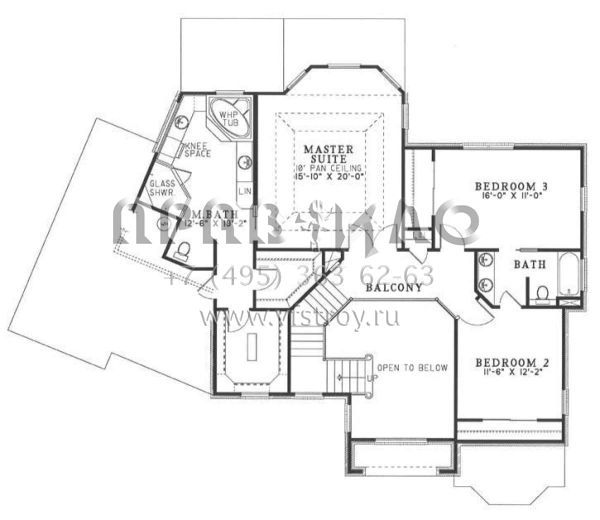 Проект двухэтажного дома с гаражом на две машины в стиле Ранчо S5-246 (110-00110)