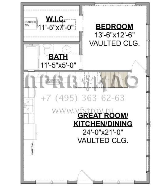 Проект одноэтажного дома без гаража в современном стиле S5-81 (1462-00038)