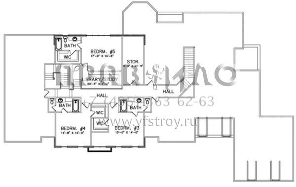 Проект двухэтажного дома с гаражом на две машины в английском стиле S5-572 (6819-00019)