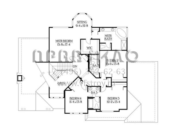 Проект двухэтажного дома с гаражом на три и более машин в скандинавском стиле S5-299 (341-00113)