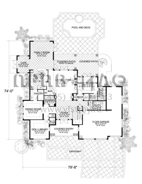 Проект двухэтажного дома с гаражом на три и более машин в прибрежном стиле S5-475 (168-00064)