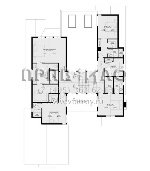 Проект двухэтажного дома с гаражом на две машины в современном стиле S5-427 (8937-00036)