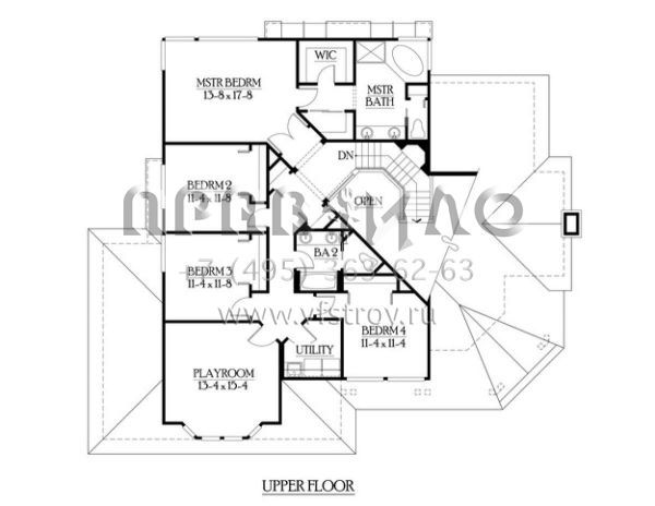 Проект двухэтажного дома с гаражом на три и более машин в американском стиле S5-425 (341-00226)