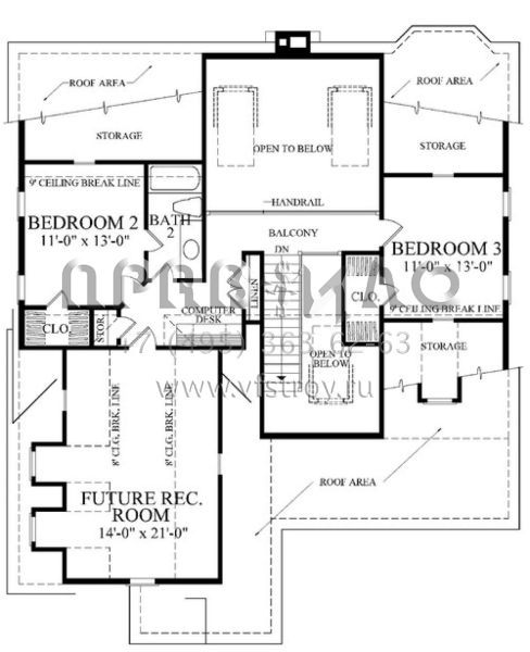 Проект двухэтажного дома с гаражом на две машины в американском стиле S5-188 (7922-00065)