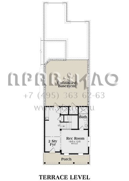 Проект двухэтажного дома с гаражом на две машины для узких участков S5-319 (009-00273)