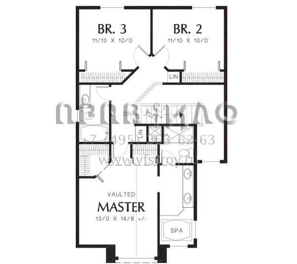 Проект одноэтажного дома с гаражом на две машины в американском стиле S5-160 (2559-00226)