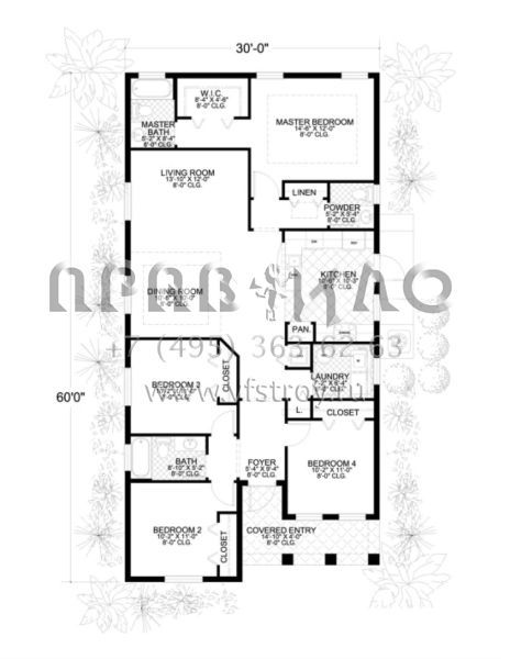 Проект одноэтажного дома без гаража в прибрежном стиле S5-154 (168-00012)