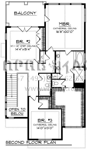 Проект двухэтажного дома с гаражом на две машины в американском стиле S5-262 (1020-00036)