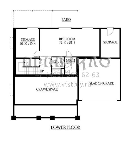 Проект двухэтажного дома с гаражом на три и более машин в американском стиле S5-308 (341-00209)