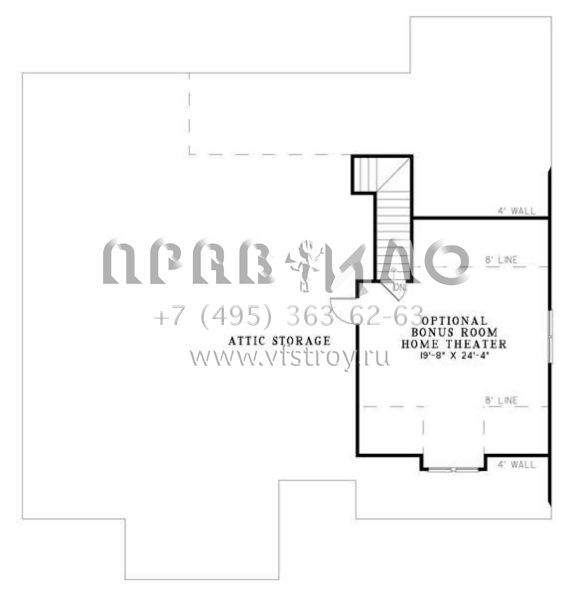 Проект двухэтажного дома с гаражом на две машины в американском стиле S5-195 (110-00741)